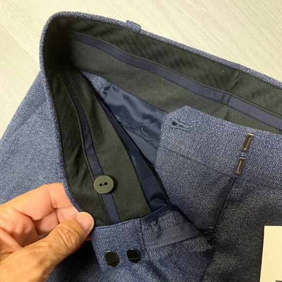 Theory Testra 2B Pants in Spring Navy Multi. - Picture 12 of 14